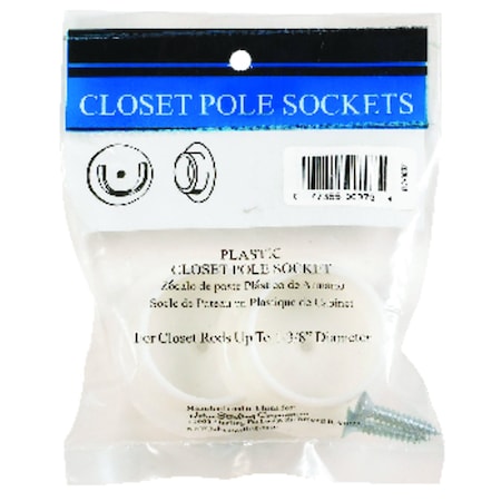 Pro 1-3/8 In. L X 1-3/8 In. D White Plastic Rod Socket